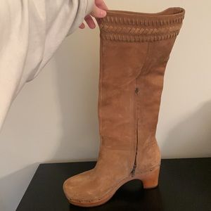 UGG suede heeled boots